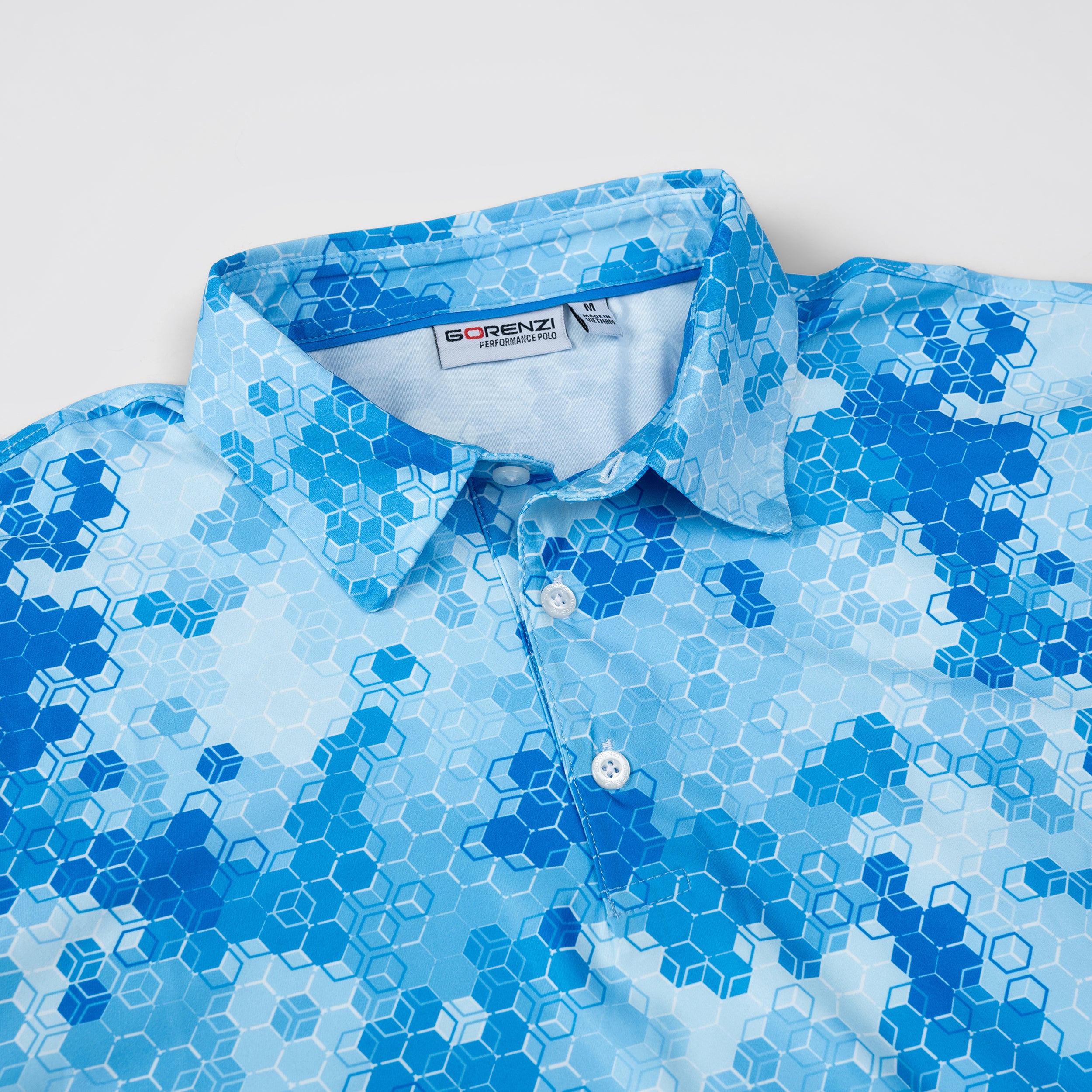 Blue Camouflage Men’s Performance Golf Polo
