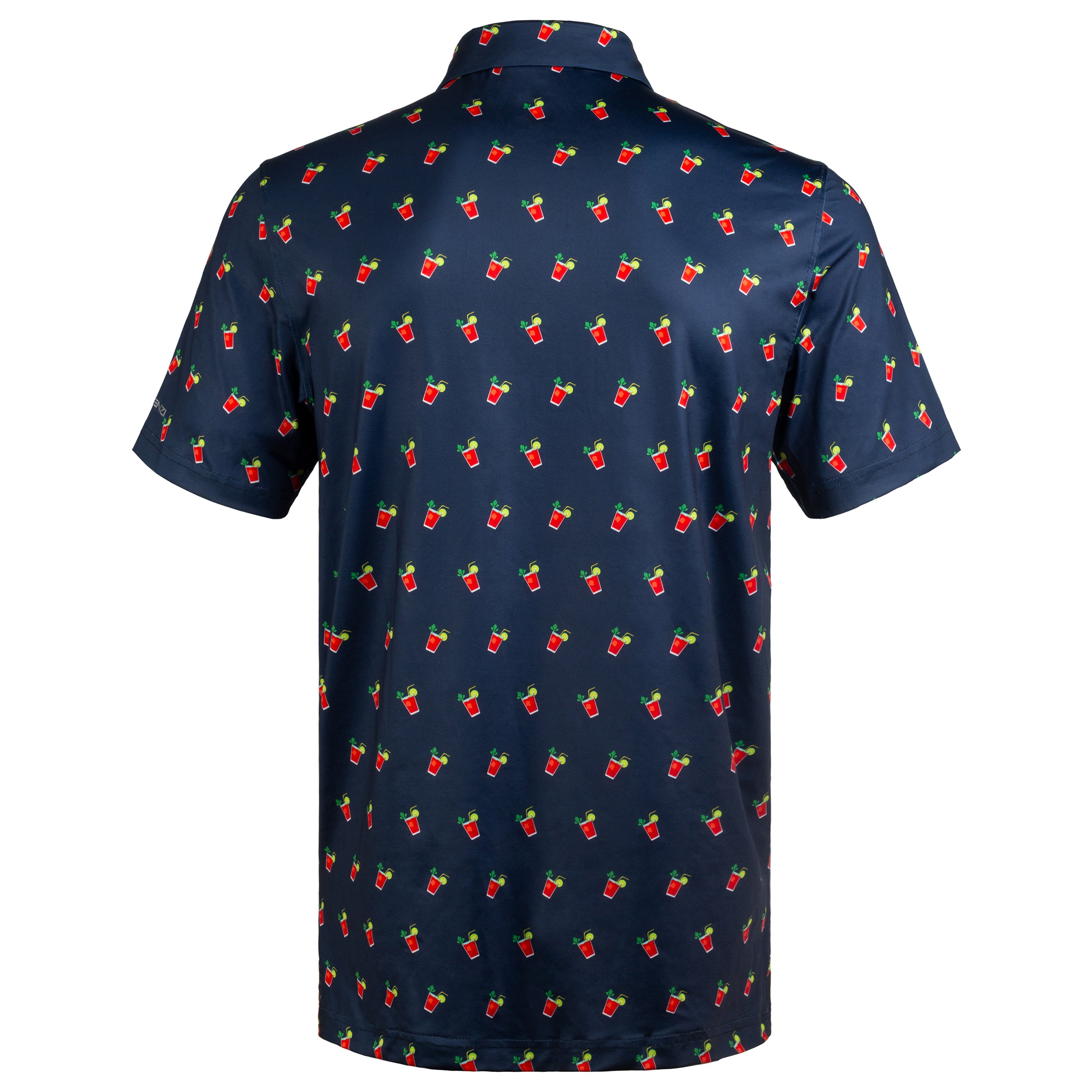 Navy Cocktail Funny Golf Polo Shirt for Men