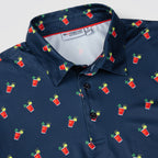 Navy Cocktail Funny Golf Polo Shirt for Men