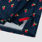 Navy Cocktail Funny Golf Polo Shirt for Men