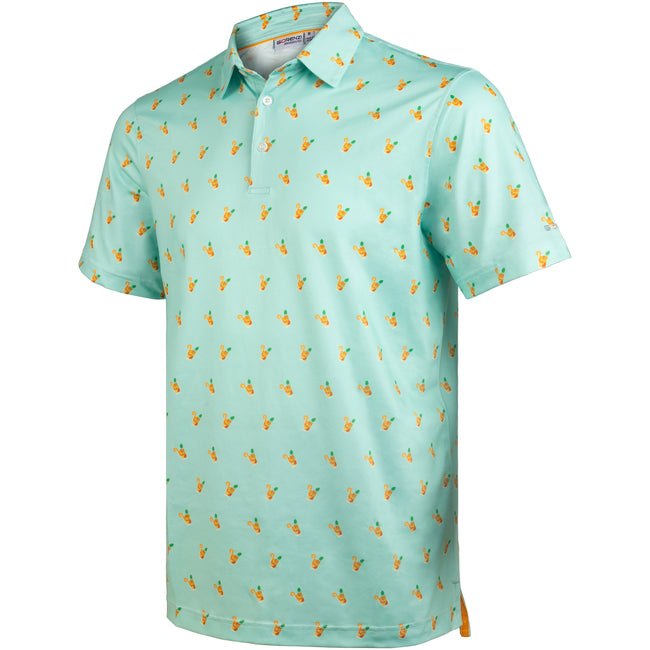 Green Cocktail Funny Golf Polo Shirt for Men Hover Image