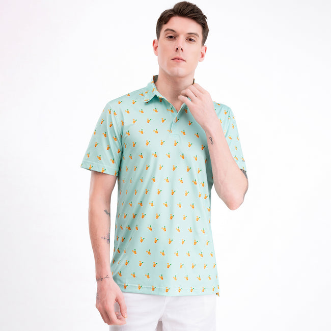 Green Cocktail Funny Golf Polo Shirt for Men Main Image