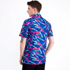 Blue Paint Smear Golf Polo Shirt for Men
