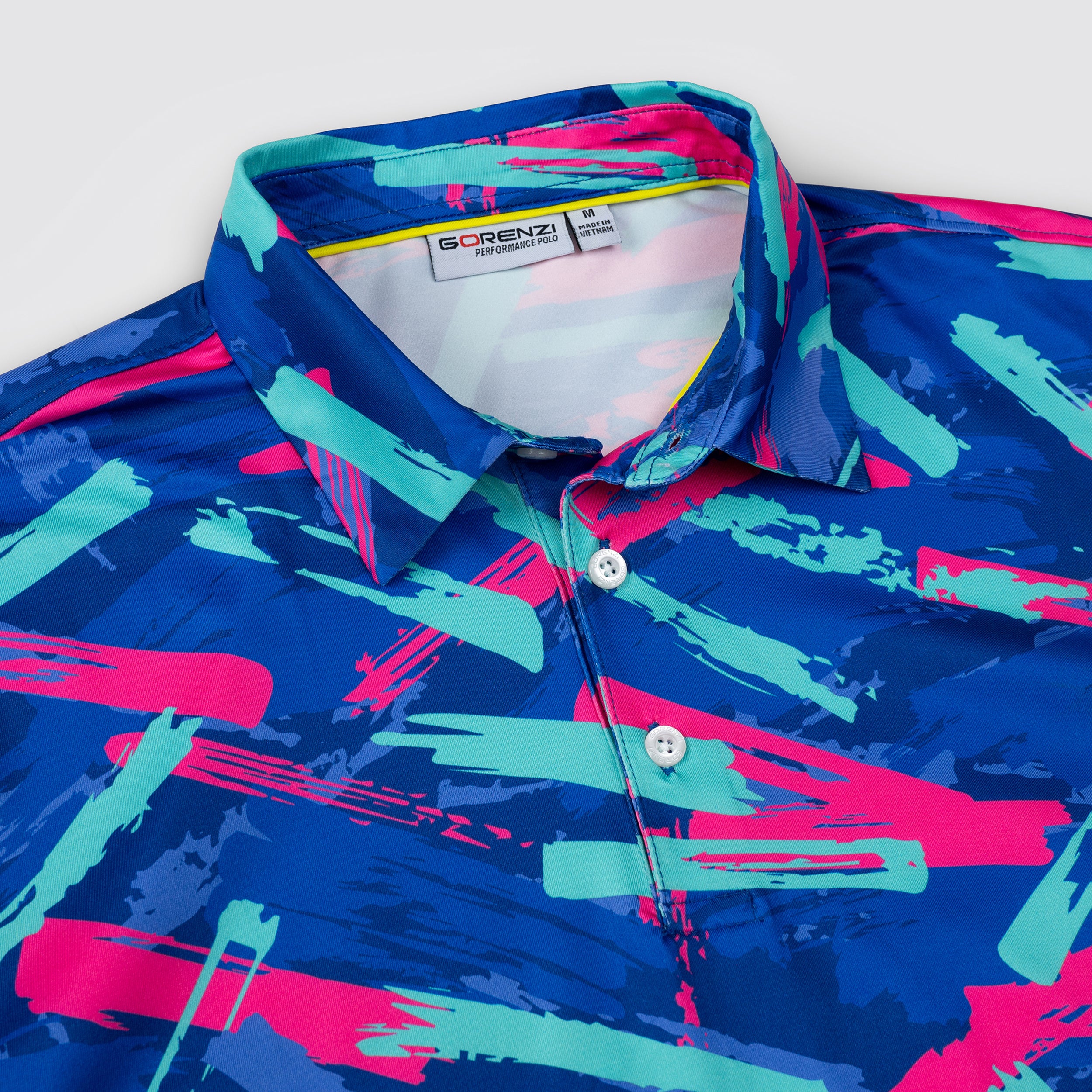 Blue Paint Smear Golf Polo Shirt for Men
