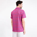 Magenta Paisley Men’s Performance Golf Polo