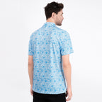Sky Blue Paisley Men’s Performance Golf Polo