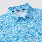 Sky Blue Paisley Men’s Performance Golf Polo