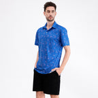 Royal Blue Paisley Men’s Performance Golf Polo