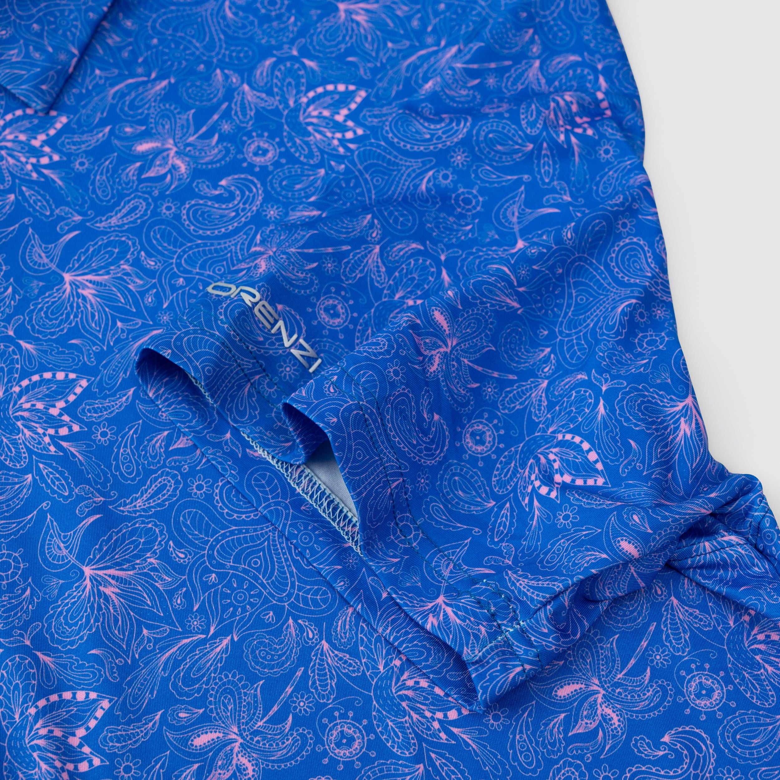 Royal Blue Paisley Men’s Performance Golf Polo