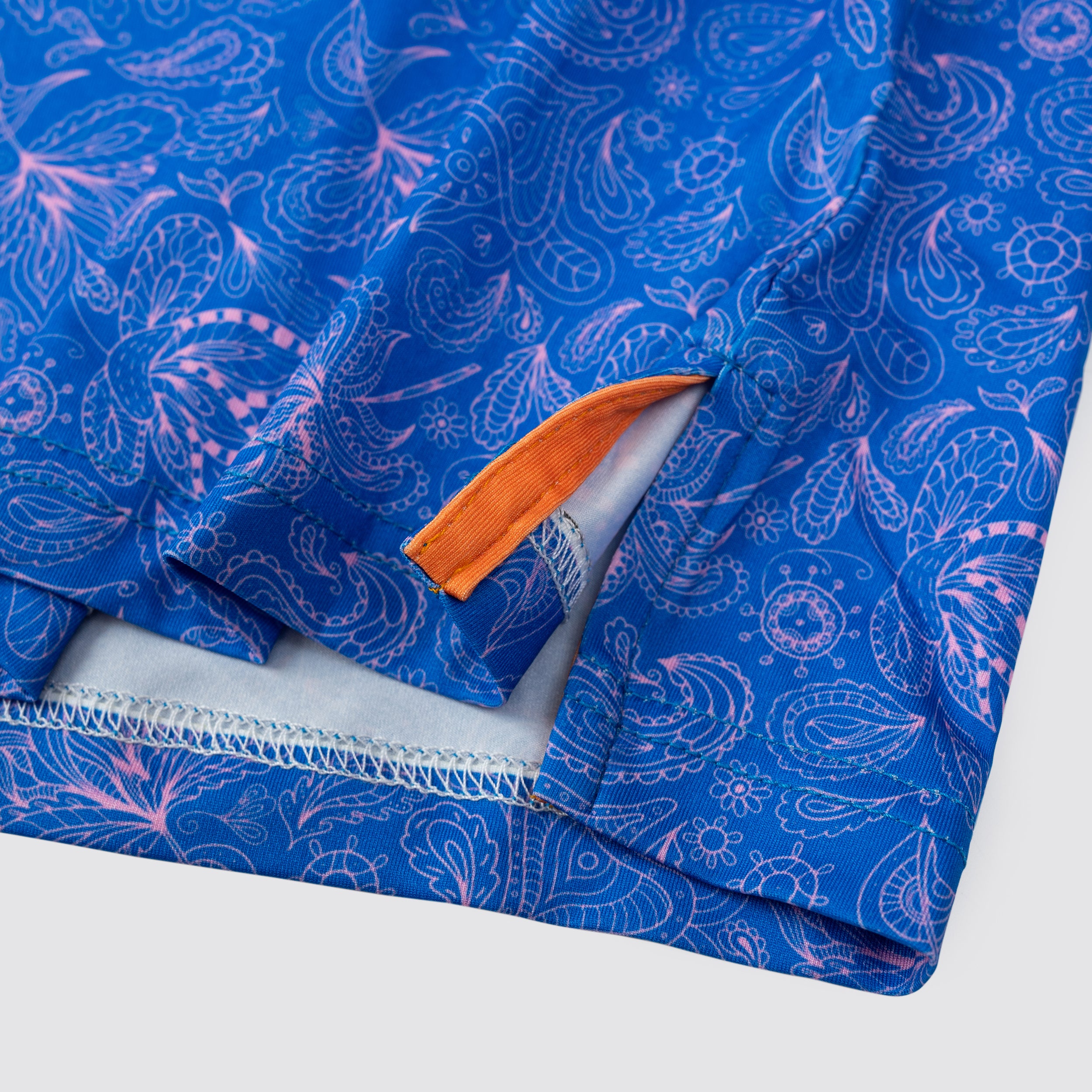 Royal Blue Paisley Men’s Performance Golf Polo
