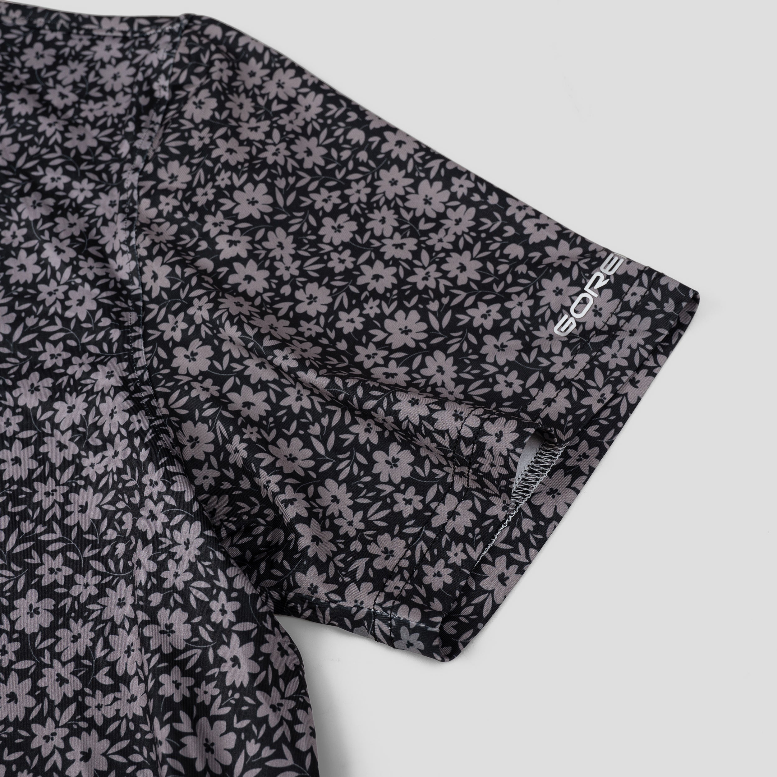 Black Tropical Floral Men’s Performance Golf Polo