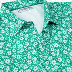 Green Tropical Floral Men’s Performance Golf Polo
