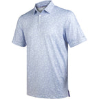 Lavender Tropical Floral Men’s Performance Golf Polo