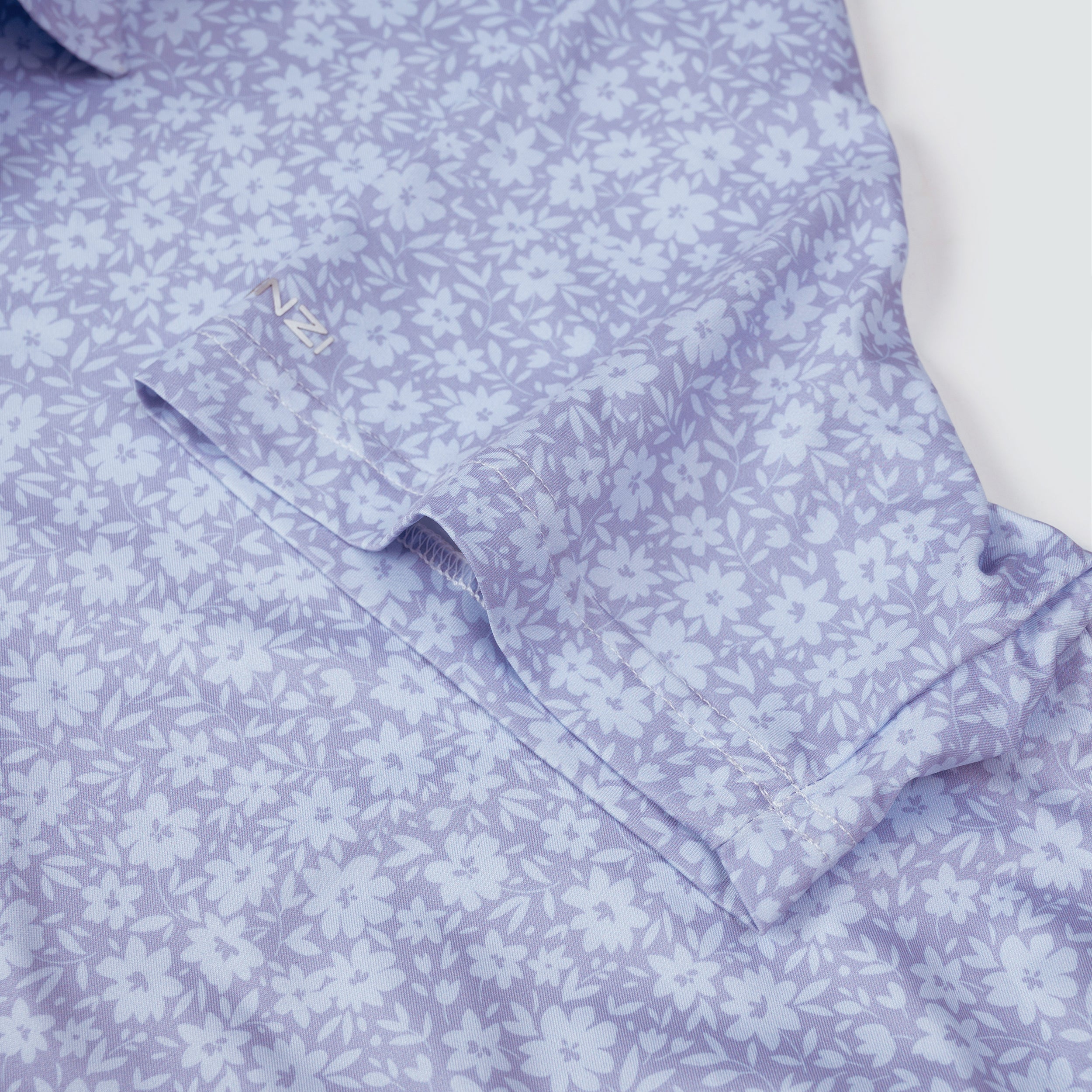 Lavender Tropical Floral Men’s Performance Golf Polo