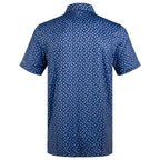 Navy Tropical Floral Men’s Performance Golf Polo