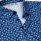 Navy Tropical Floral Men’s Performance Golf Polo