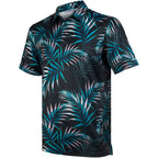 Midnight Tropical Leaf Men’s Performance Golf Polo