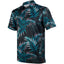 Midnight Tropical Leaf Men’s Performance Golf Polo