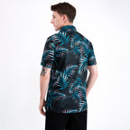 Midnight Tropical Leaf Men’s Performance Golf Polo
