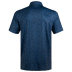 Navy Palm Leaf Men’s Performance Golf Polo