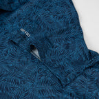Deep Blue Tropical Leaf Men’s Performance Golf Polo