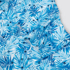 Sky Blue Tropical Leaf Men’s Performance Golf Polo