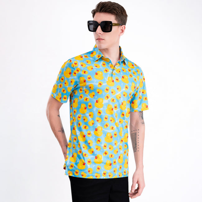 Rubber Duck Wave Golf Polo Shirt for Men Main Image