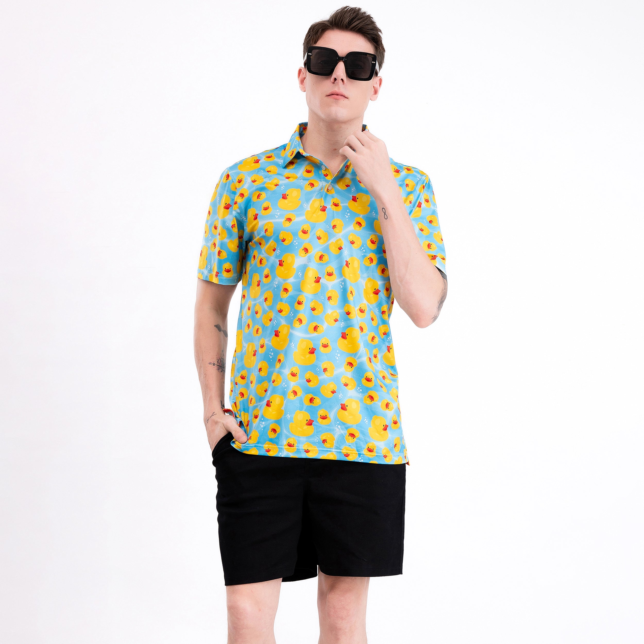 Yellow Rubber Duck Men’s Performance Golf Polo