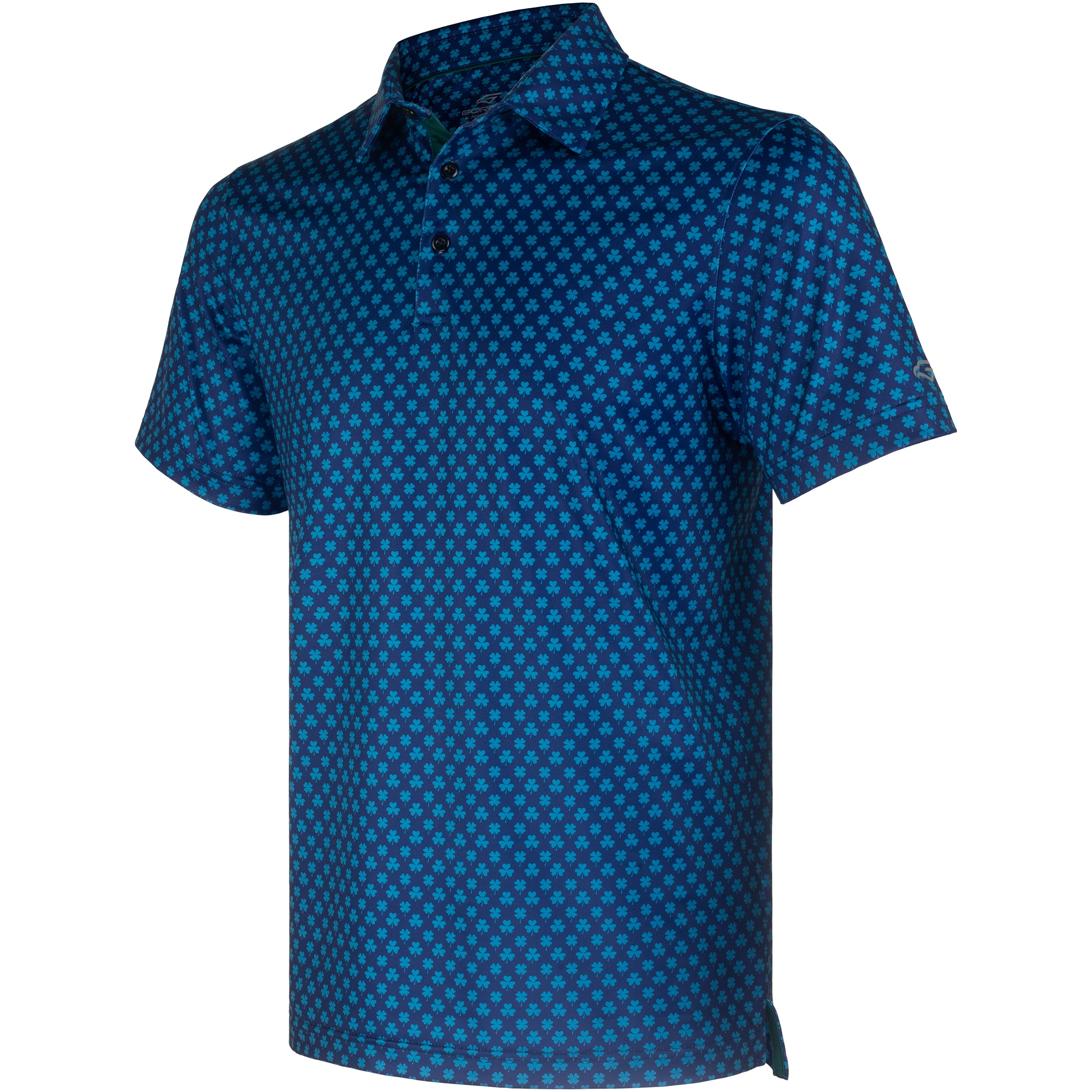 Four Leaf Clover Golf Shirts for Men Short Sleeve Performance Polo