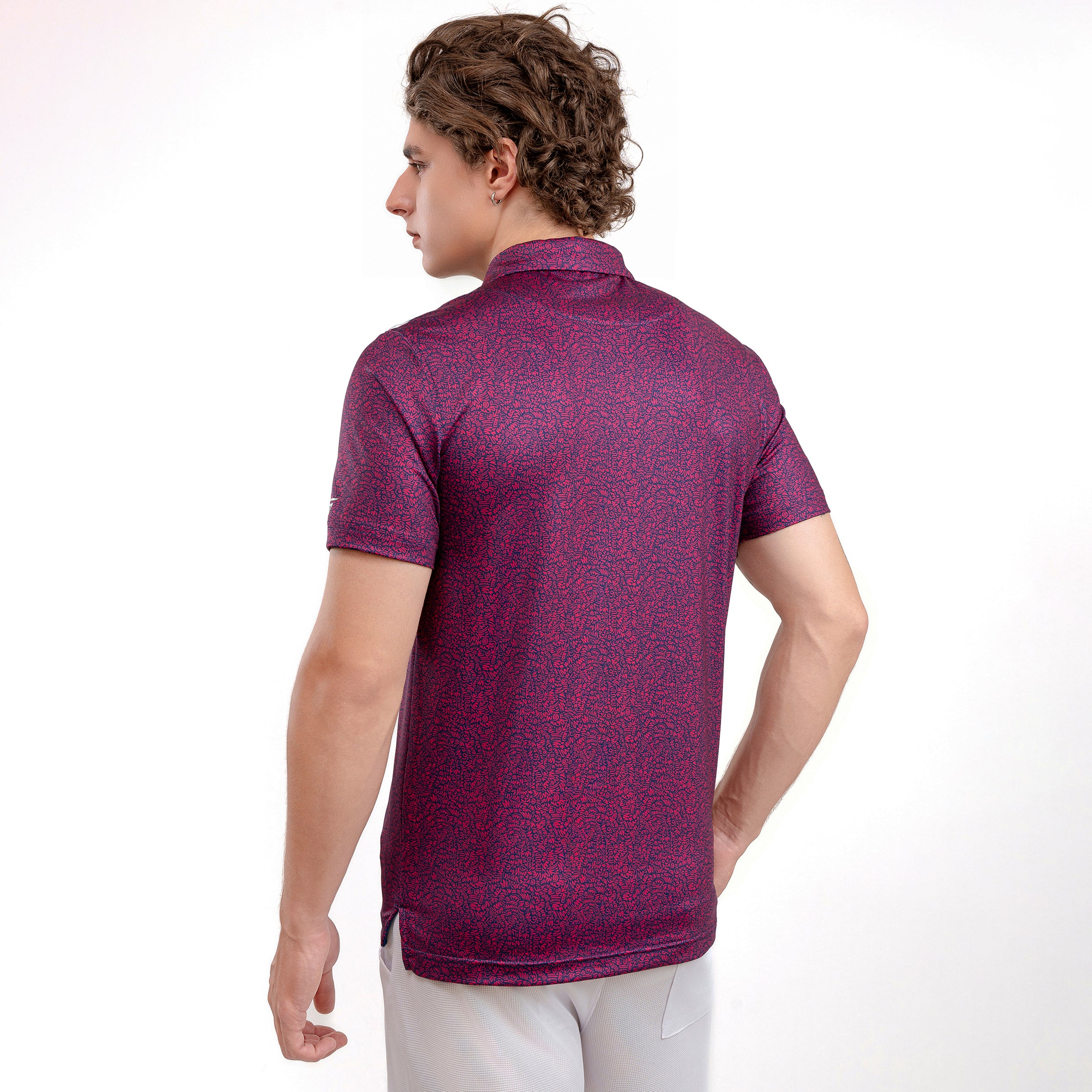 Abstract Golf Shirts for Men Short Sleeve Performance Polo