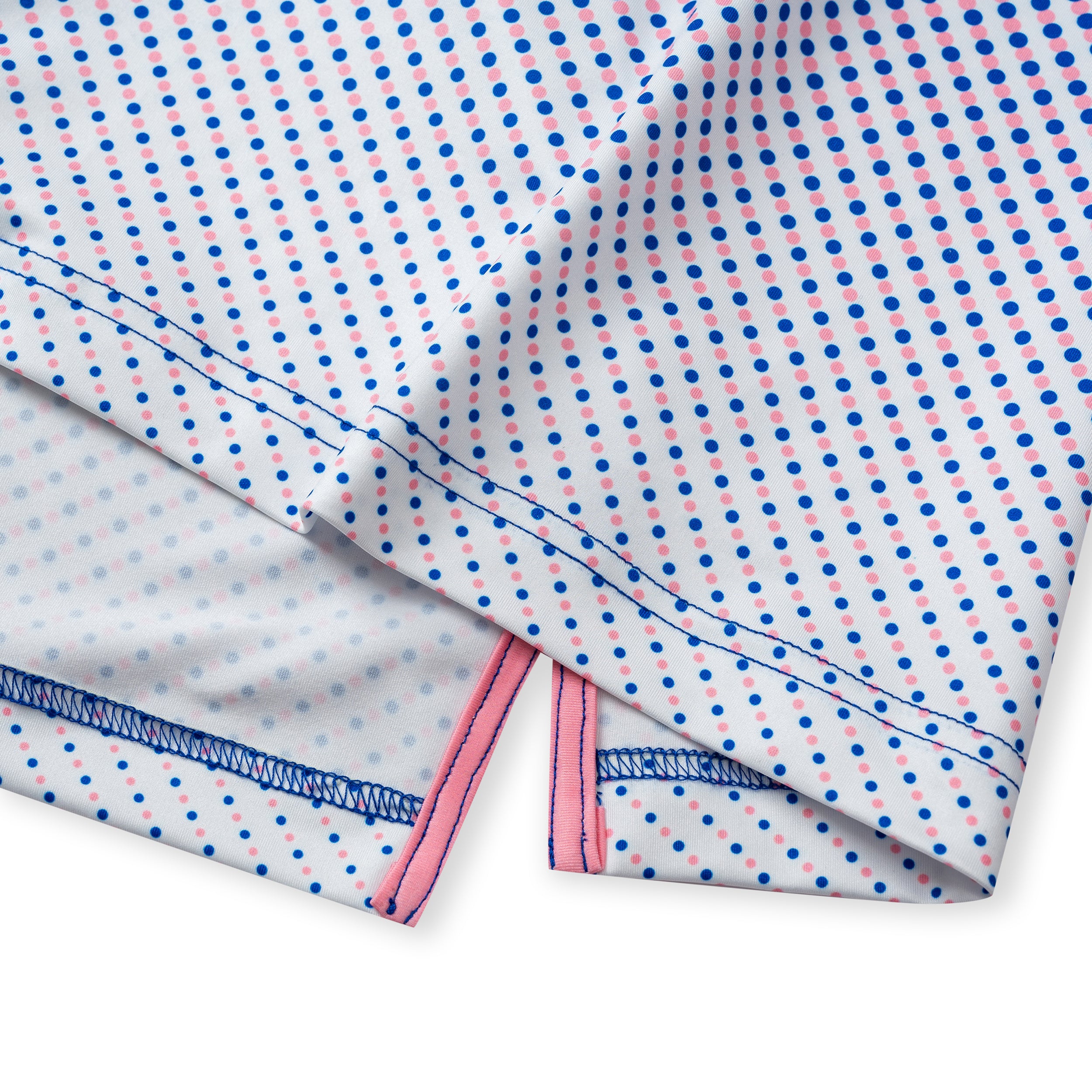 Blue Ball Print Golf Shirts for Men Short Sleeve Performance Polo