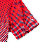 Red Ball Print Golf Shirts for Men Short Sleeve Performance Polo