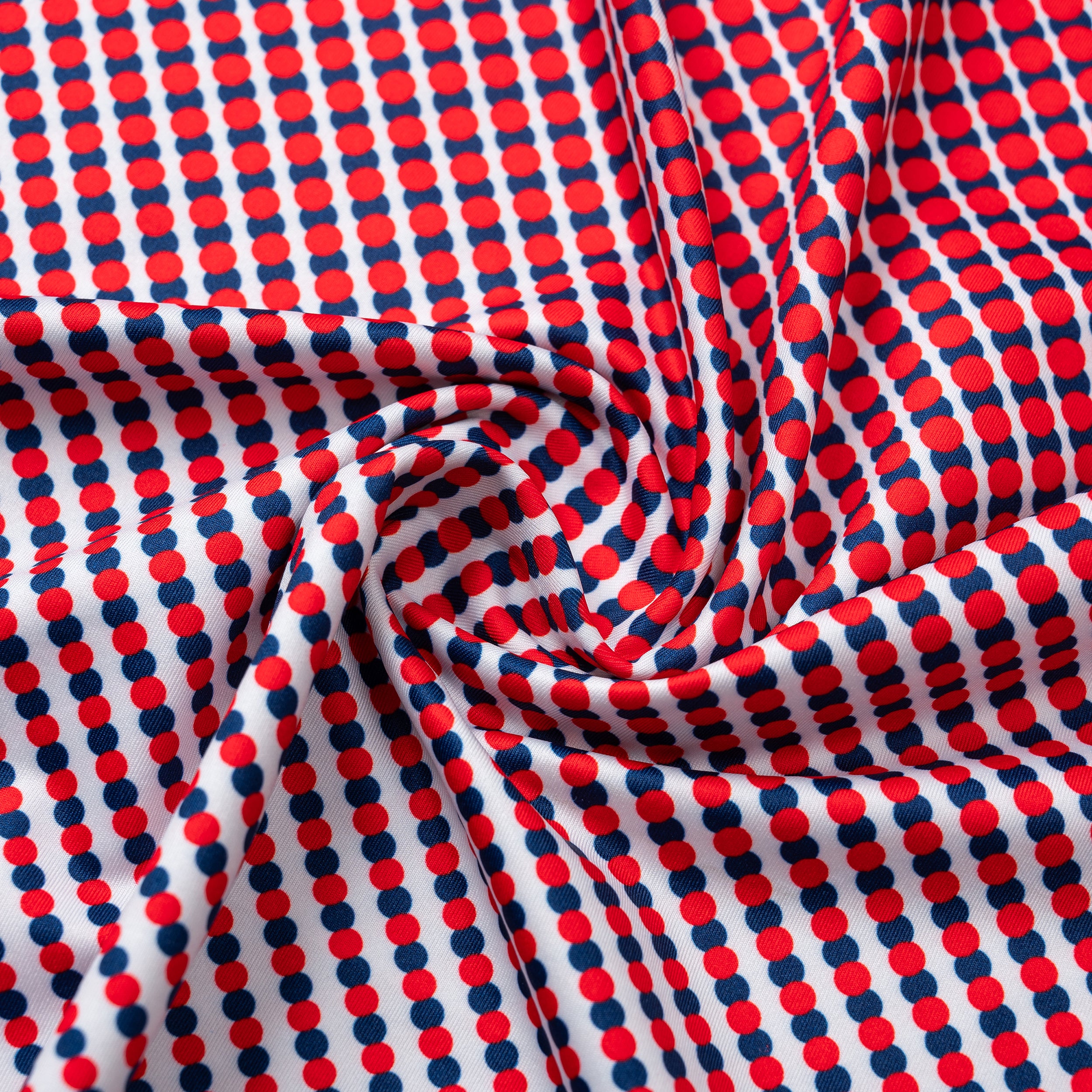 Red Ball Print Golf Shirts for Men Short Sleeve Performance Polo