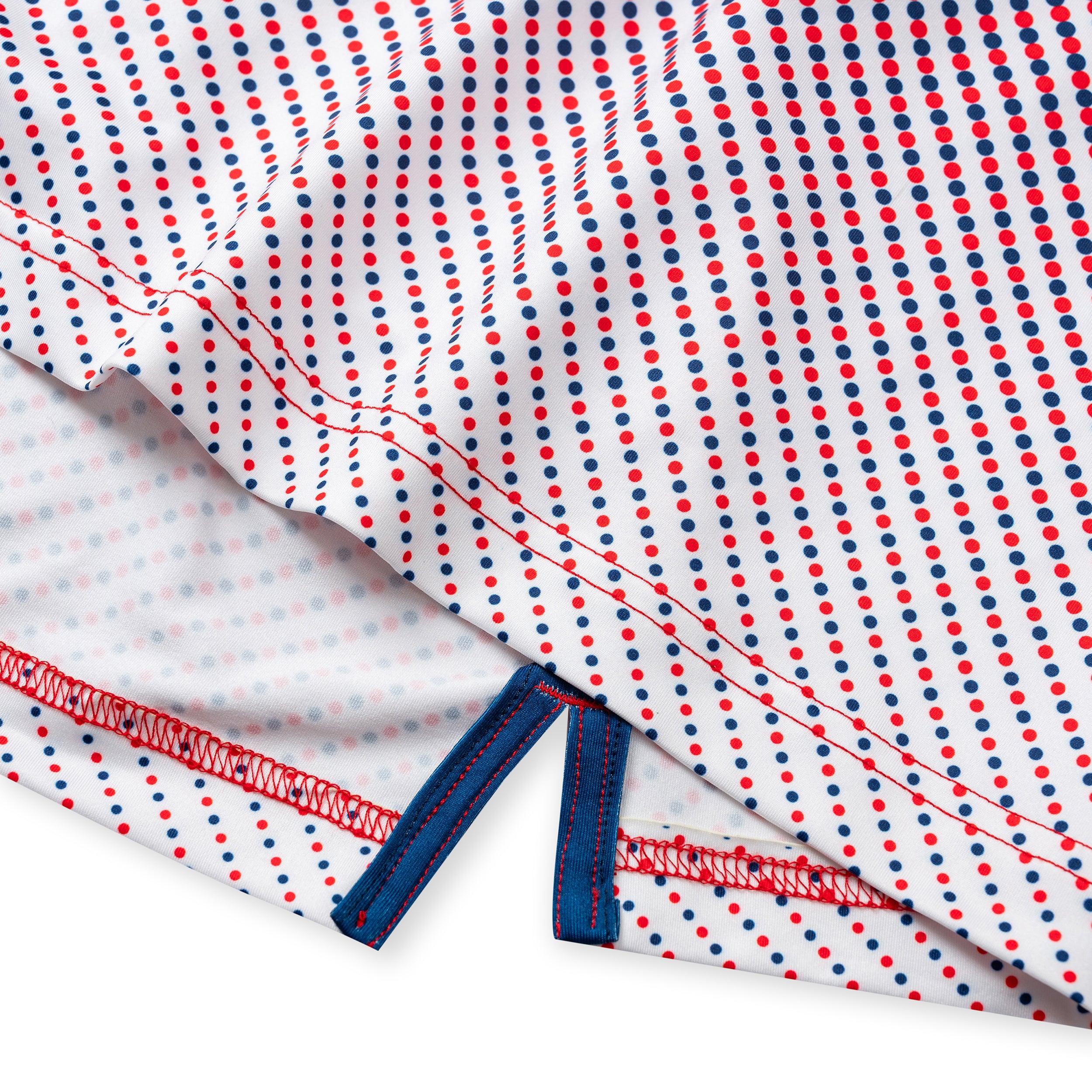 Red Ball Print Golf Shirts for Men Short Sleeve Performance Polo
