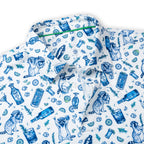 Raccoon Cocktail Golf Shirts for Men Short Sleeve Performance Polo