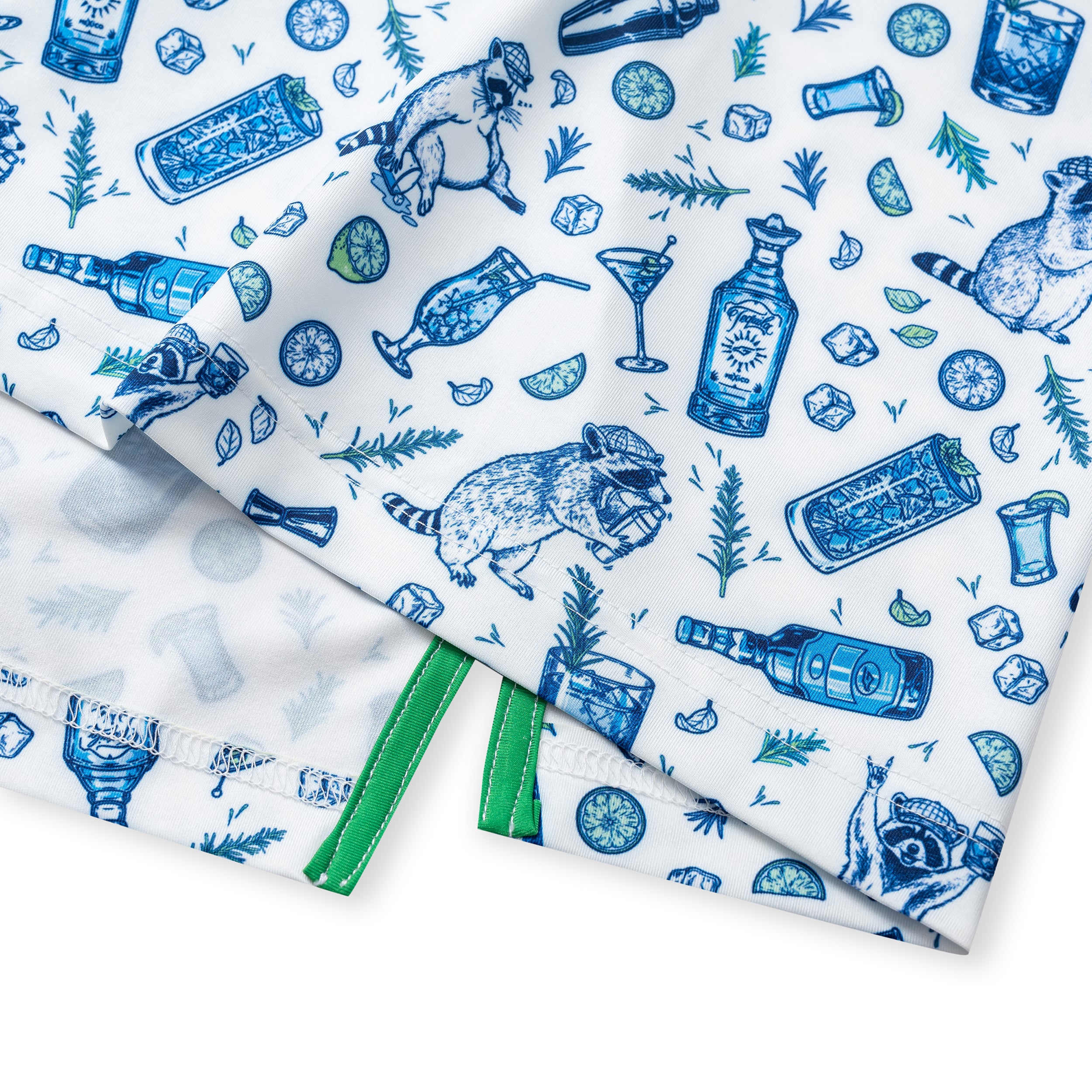 Raccoon Cocktail Golf Shirts for Men Short Sleeve Performance Polo
