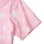 Pink Coconut Tree Golf Shirts for Men Short Sleeve Performance Polo