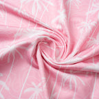 Pink Coconut Tree Golf Shirts for Men Short Sleeve Performance Polo