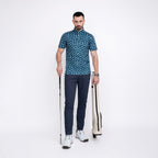 DnD Print Golf Shirts for Men Short Sleeve Performance Polo