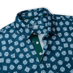 DnD Print Golf Shirts for Men Short Sleeve Performance Polo