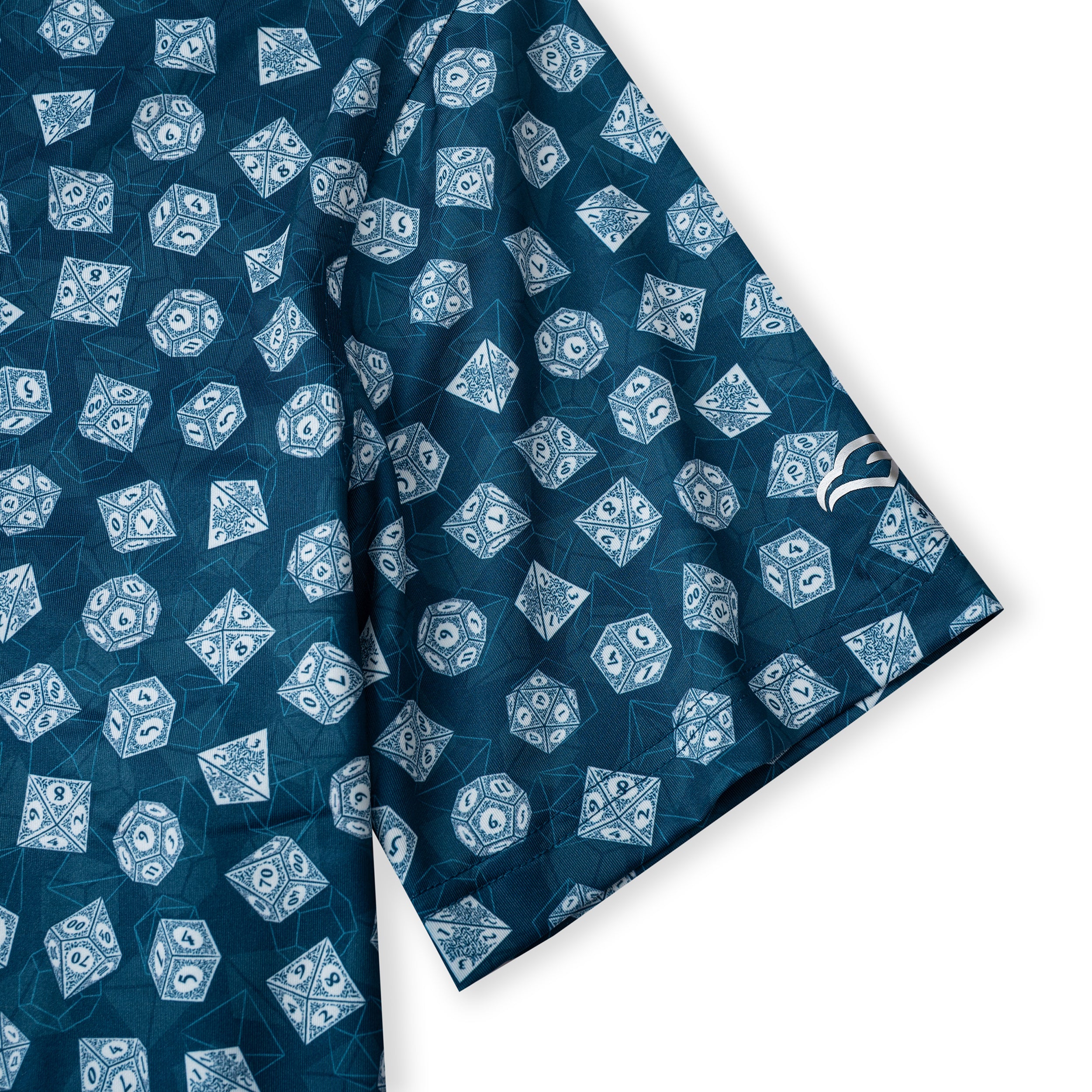 DnD Print Golf Shirts for Men Short Sleeve Performance Polo
