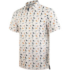 Duck French Bulldog Golf Shirts for Men Short Sleeve Performance Polo