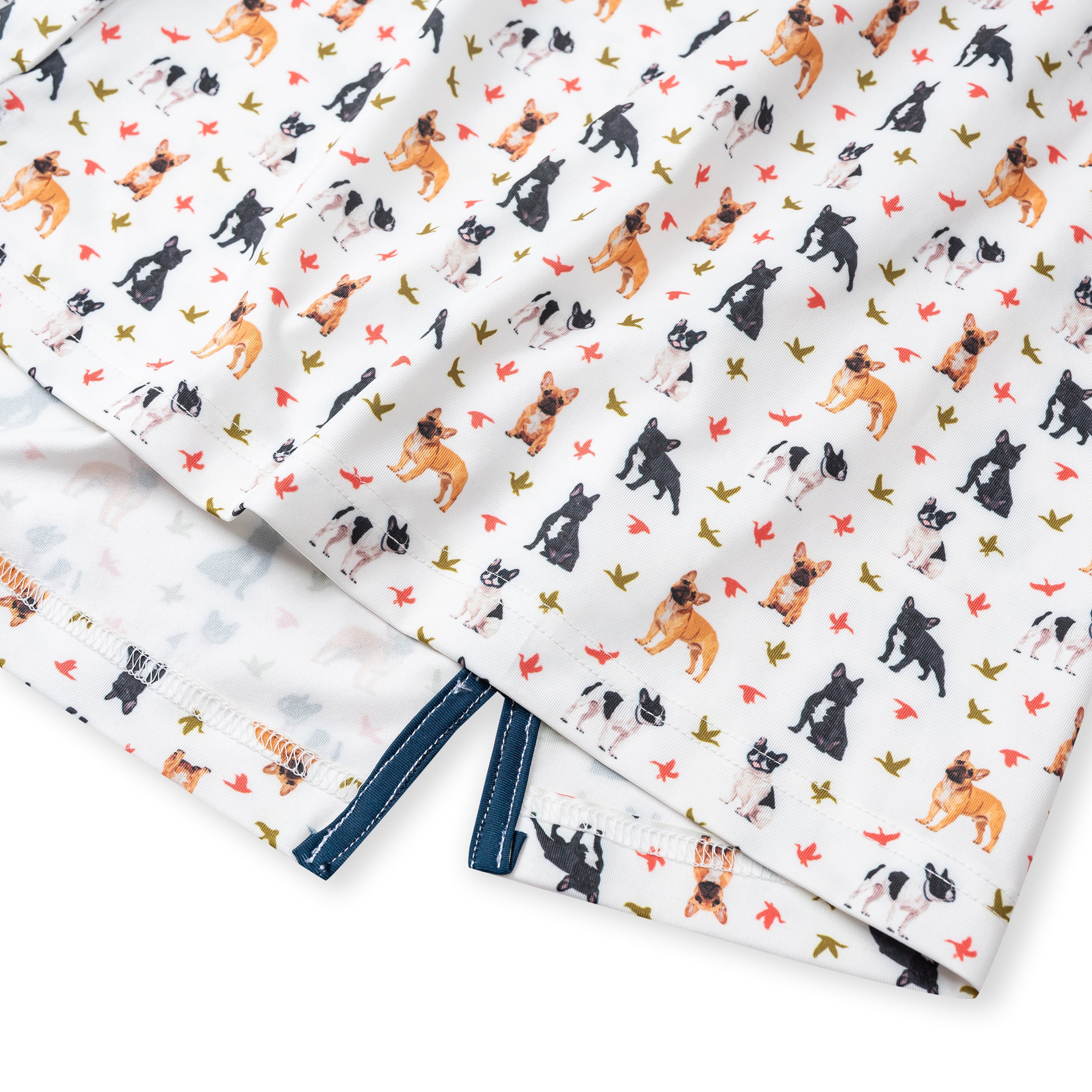 Duck French Bulldog Golf Shirts for Men Short Sleeve Performance Polo