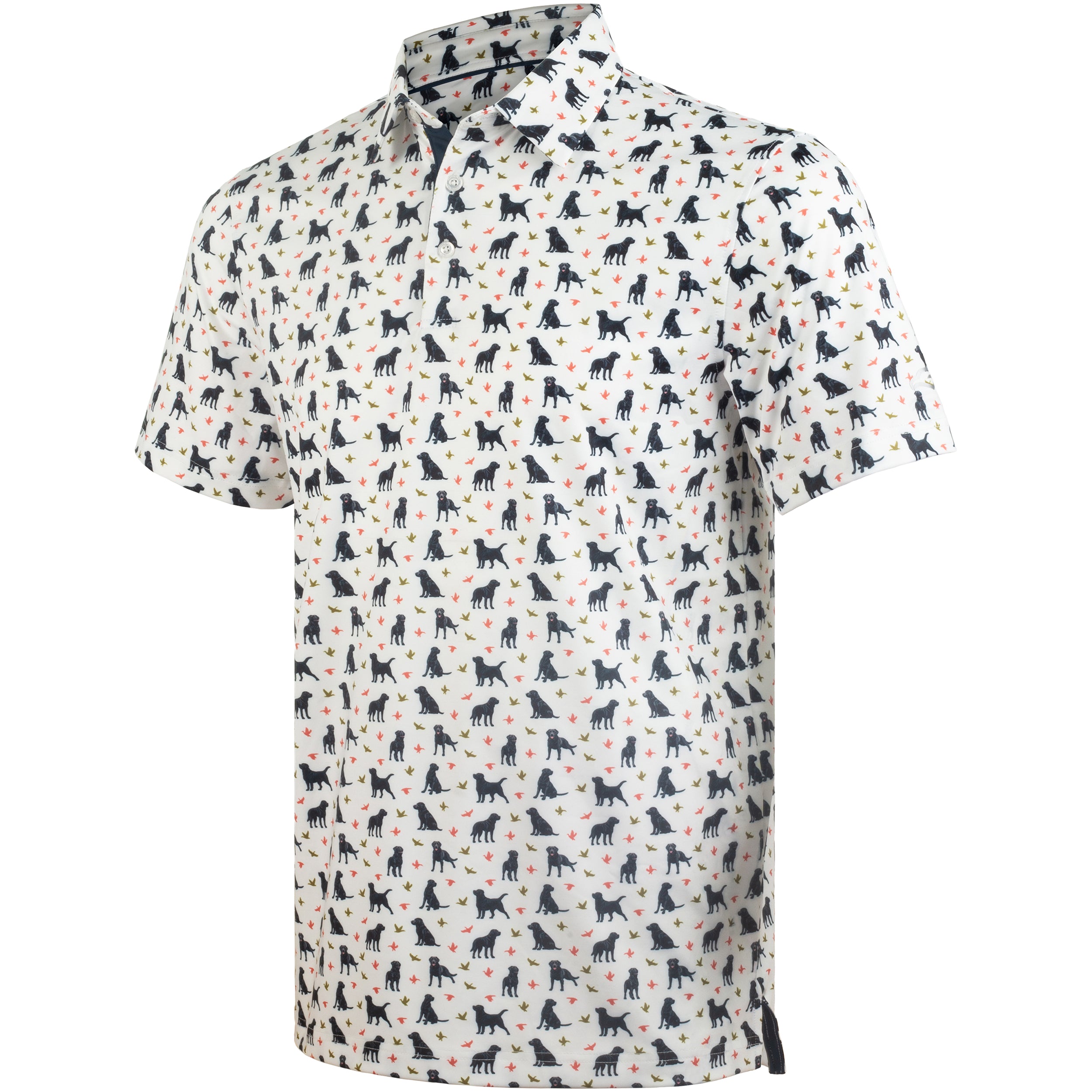 Duck Labrador Dog Golf Shirts for Men Short Sleeve Performance Polo
