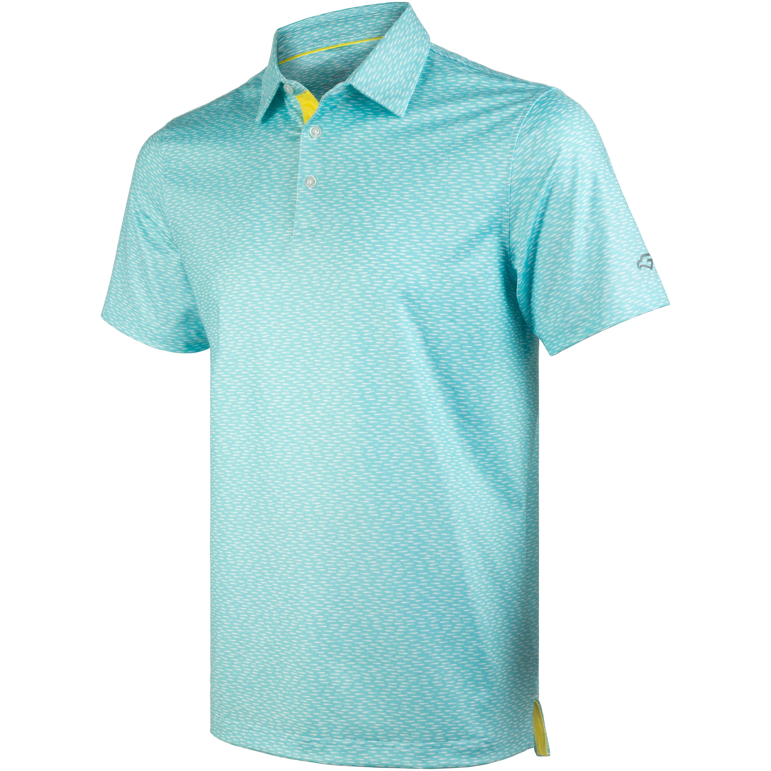Fish Golf Shirts for Men Short Sleeve Performance Polo