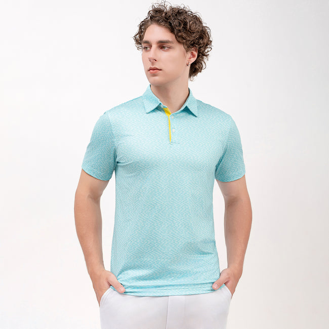 Fish Golf Shirts for Men Short Sleeve Performance Polo Main Image