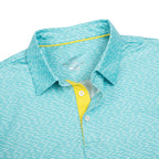 Fish Golf Shirts for Men Short Sleeve Performance Polo