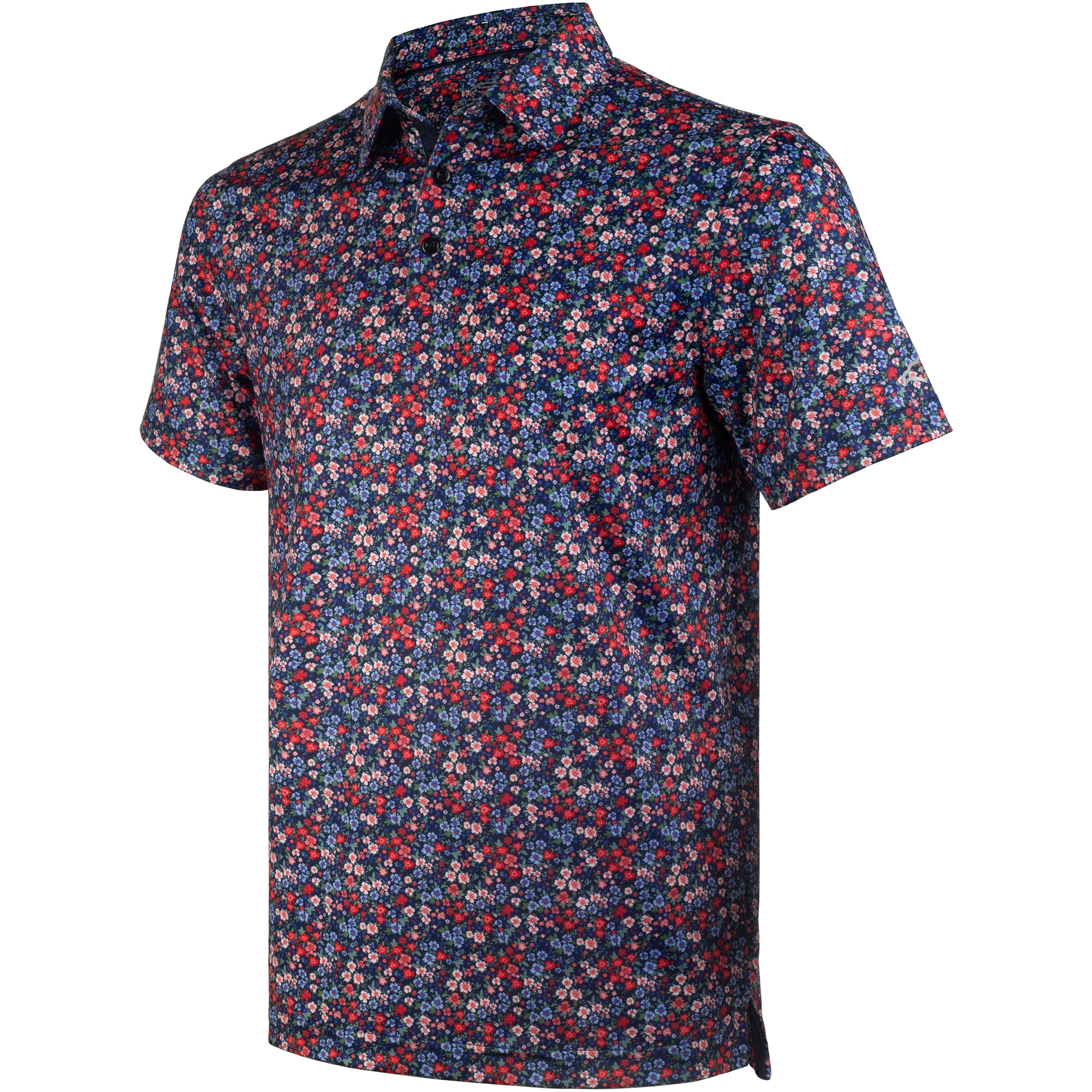 Floral Golf Shirts for Men Short Sleeve Performance Polo