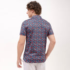 Floral Golf Shirts for Men Short Sleeve Performance Polo