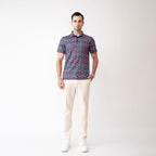 Floral Golf Shirts for Men Short Sleeve Performance Polo